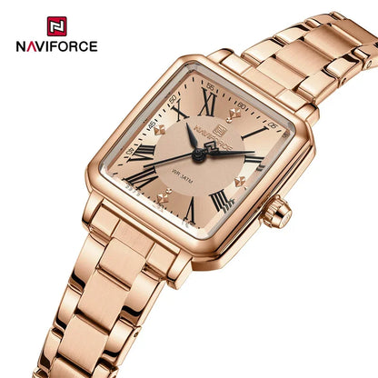 NAVIFORCE Fashion Ladies Watch Stainless Steel Waterproof