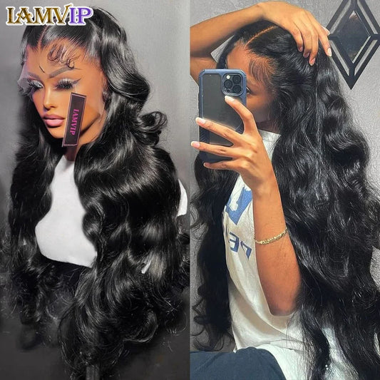 250% Body Wave 13x6 Hd Frontal Human Hair Pre-plucked Lace Brazilian Remy Straight Wave With Hd 13x4 Front Wig Closure 4x4 Wig