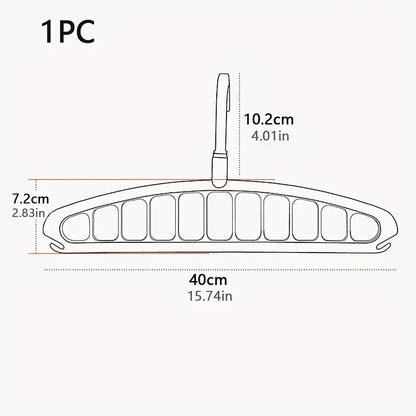 Folding Multi-Hole Clothes Hanger Non-slip Storage Rack