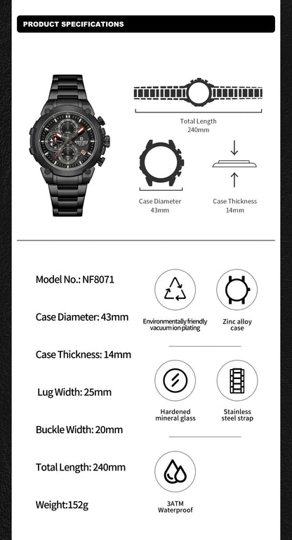NAVIFORCE Waterproof Men's Watches