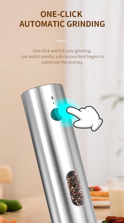 USB Rechargeable Automatic Pepper Grinder Salt And Pepper Mill
