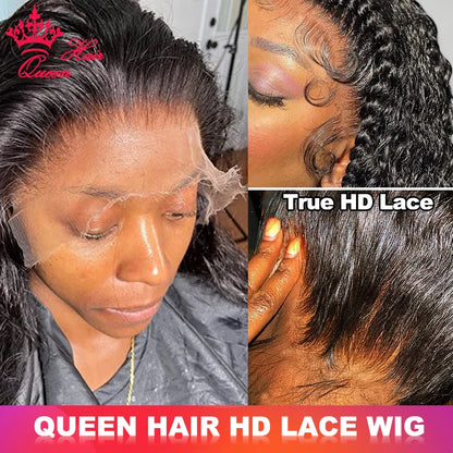 Real Invisible HD Lace Wigs Deep Curly Wave Natural Hairline Human Raw Hair Wigs Indian Pre plucked Lace Front Human Hair Wigs