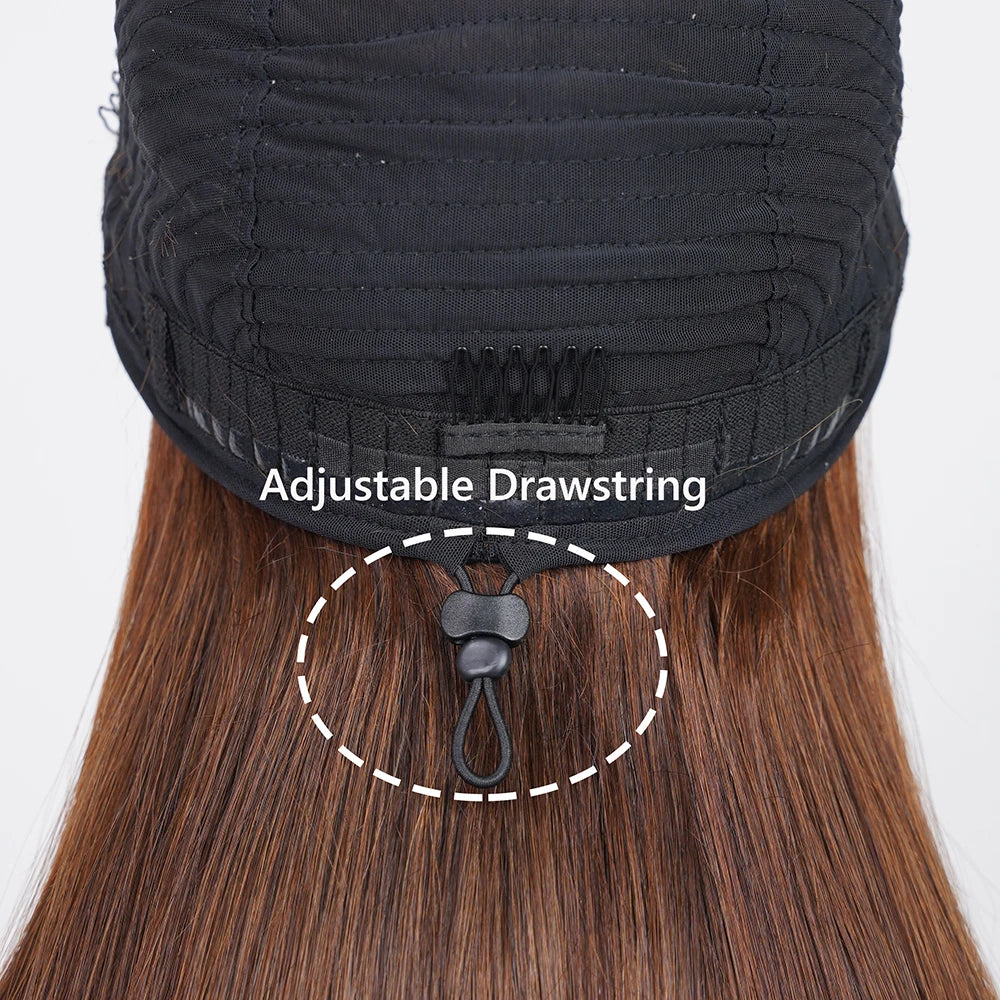 ARABELLA Hair 13x6 Wear and Go Chocolate Brown Glueless Wig Body Wave Lace Front Wigs With Drawstring Bleached Knots Pre-Plucked