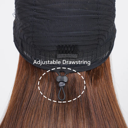 ARABELLA Hair 13x6 Wear and Go Chocolate Brown Glueless Wig Body Wave Lace Front Wigs With Drawstring Bleached Knots Pre-Plucked