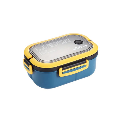 1200ML Double-layer Lunch Box Portable Compartment Food Box Microwave
