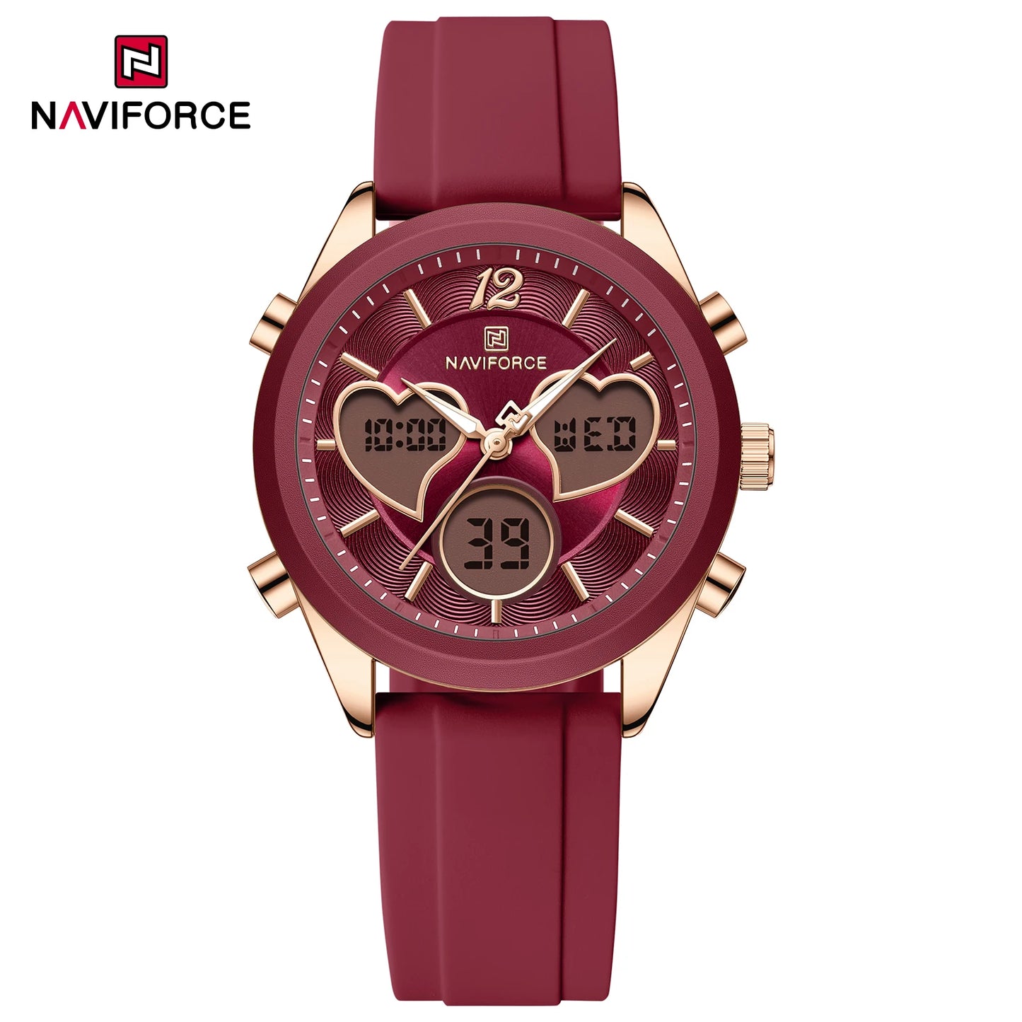 NAVIFORCE Luxury Elegant Women Watch Double Display Waterproof
