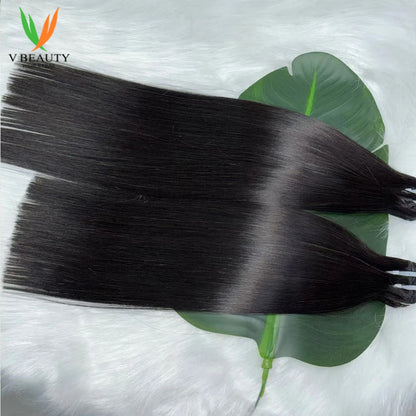 16A Vietnamese Double Drawn Bone Straight Bundles with Lace Closure Raw Hair Bundles Raw Hair