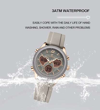 NAVIFORCE Luxury Elegant Women Watch Double Display Waterproof
