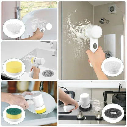 Electric Spin Scrubber Bathroom Cleaning Brush