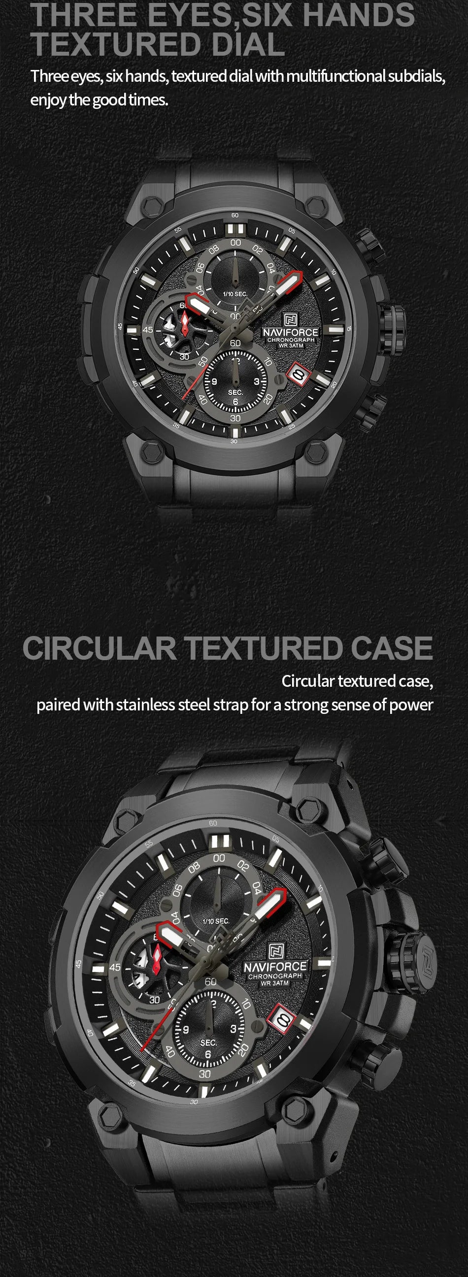 NAVIFORCE Waterproof Men's Watches