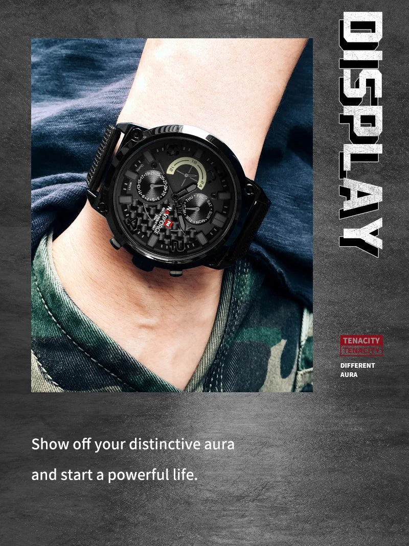 NAVIFORCE Black Luxury Men Watch