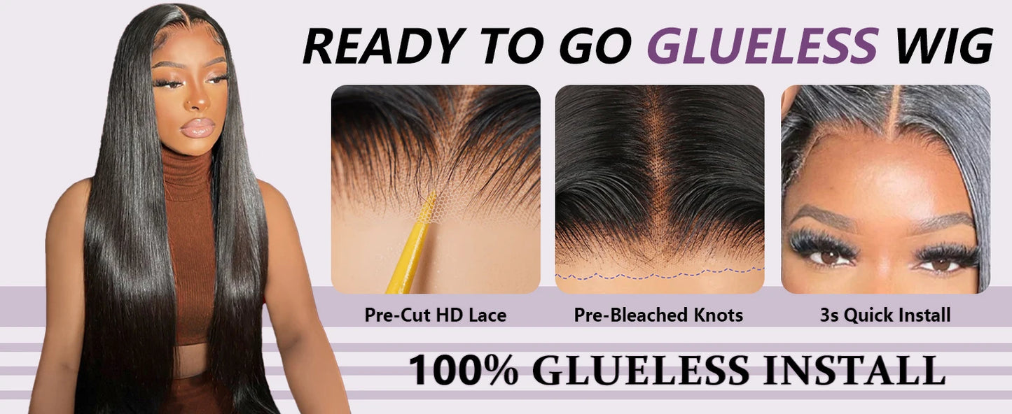 Wear and Go Glueless Wig Human Hair Pre Cut Ready to Wear