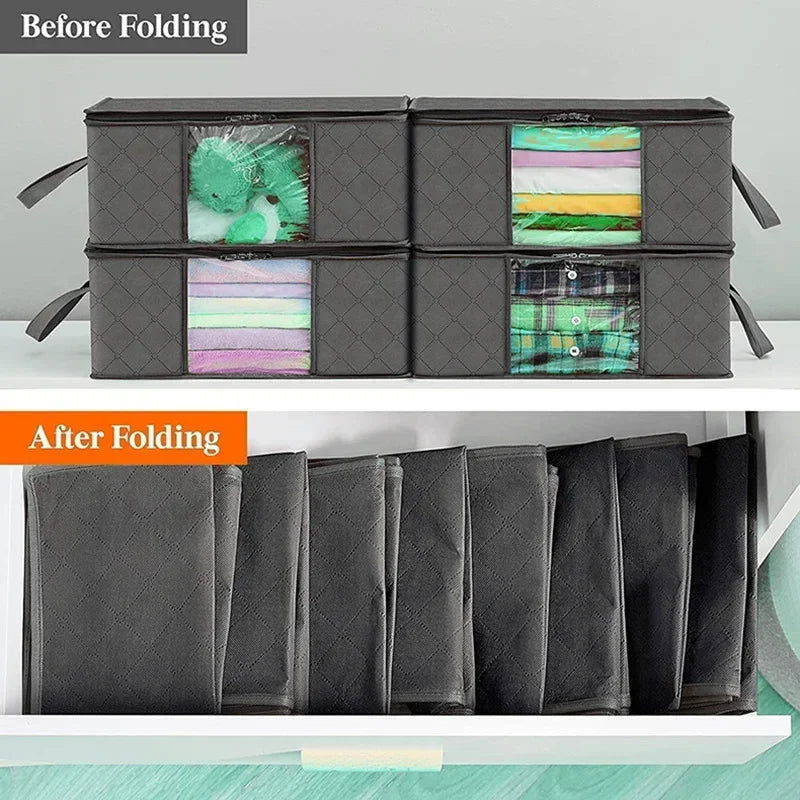 1/3pc Large Capacity Clothes Storage Bag Foldable Blanket