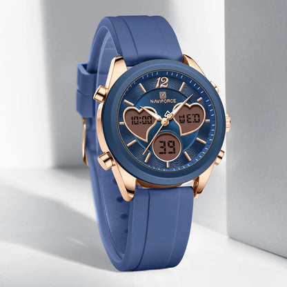 NAVIFORCE Luxury Elegant Women Watch Double Display Waterproof
