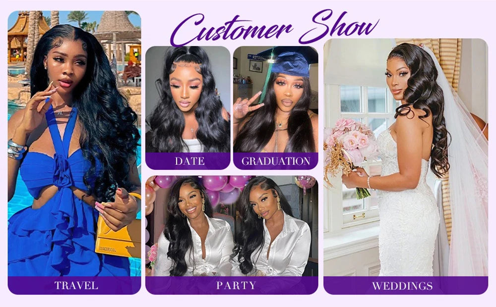 Body Wave 13x6 HD Lace Frontal Wigs Human Hair Colored Chocolate Brown Lace Front Wig 30 36 Inch Replacement Wig For Black Women