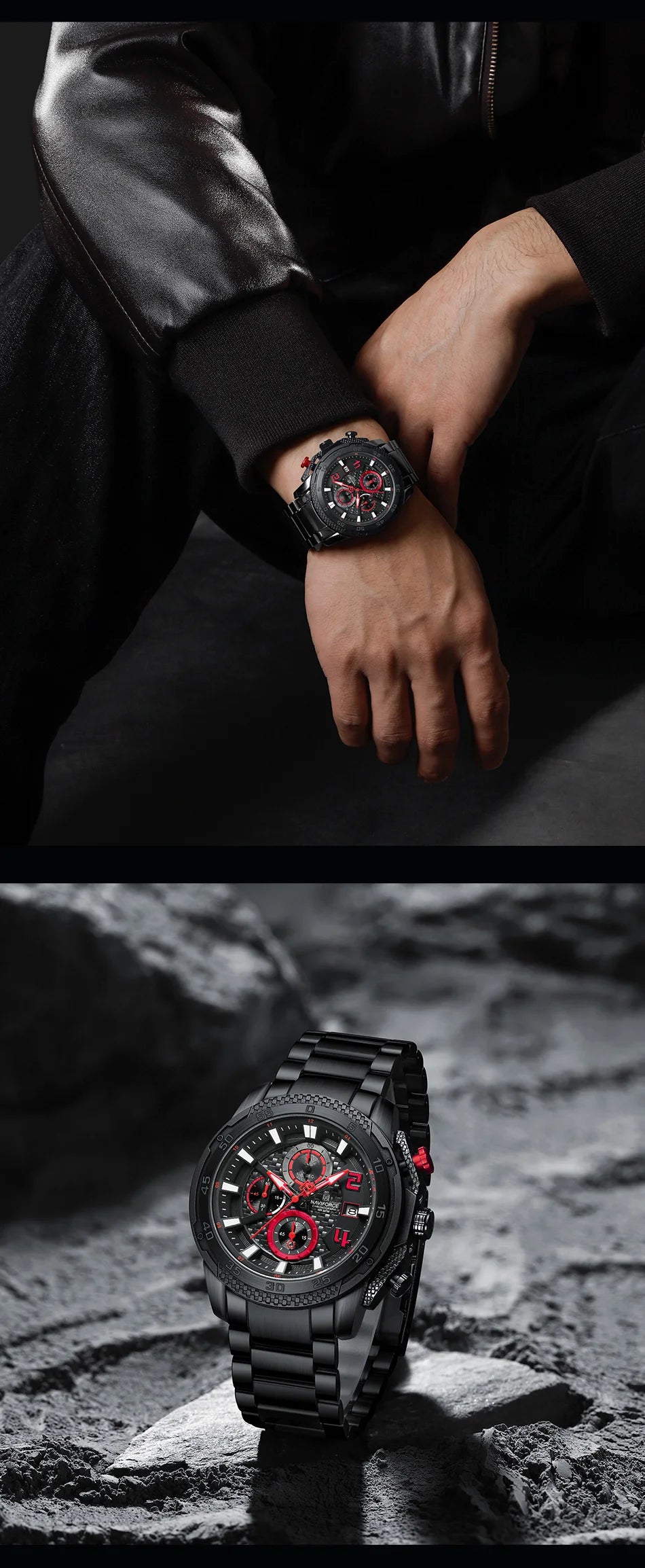 NAVIFORCE Men Stainless Steel Watch