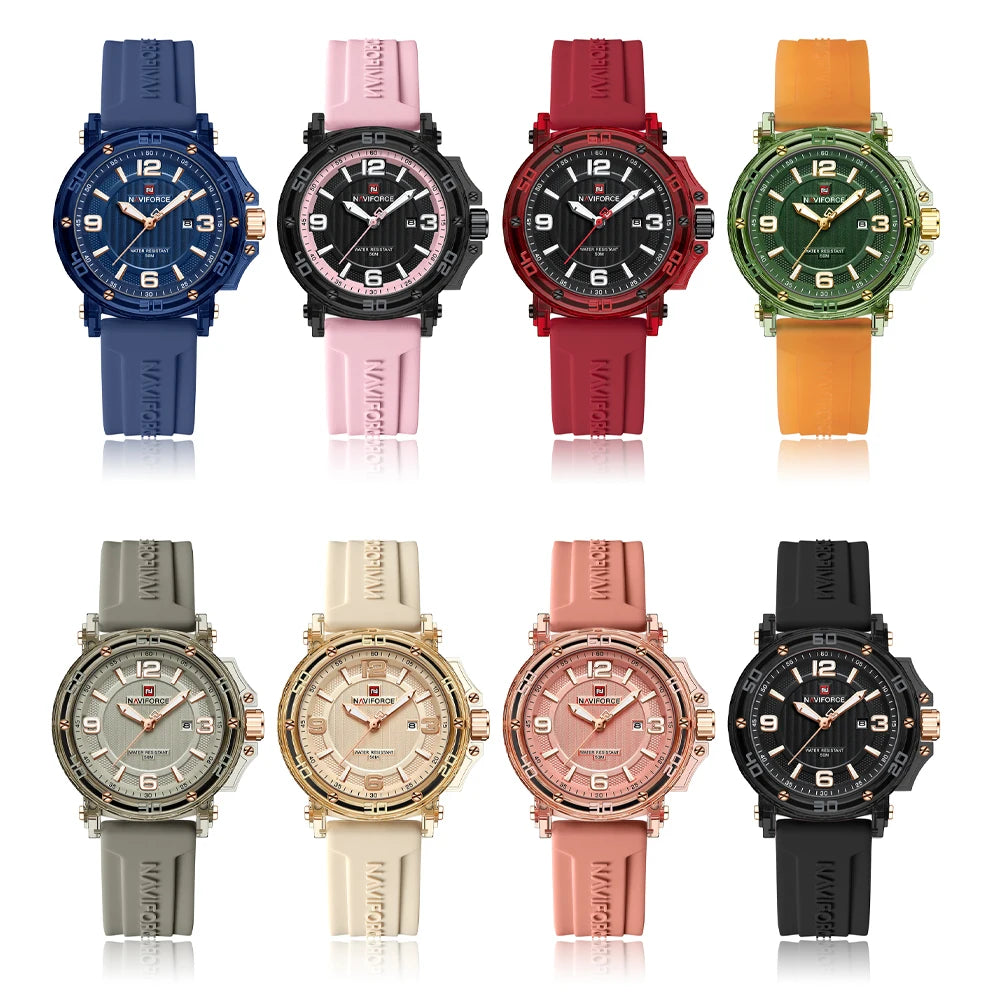 NAVIFORCE Women Luxury Brand Watch Casual Waterproof Quartz