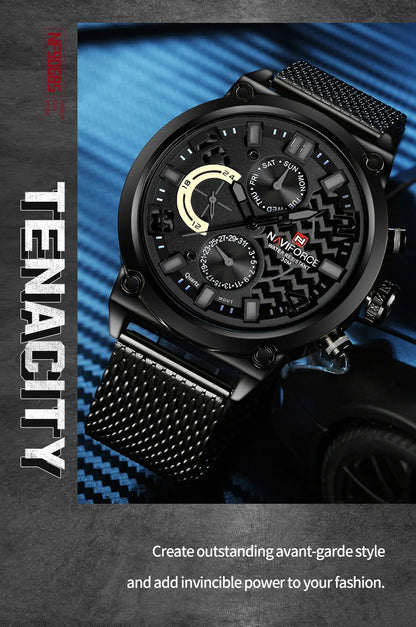 NAVIFORCE Black Luxury Men Watch