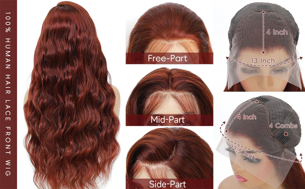 Body Wave 13x6 HD Lace Frontal Wigs Human Hair Colored Chocolate Brown Lace Front Wig 30 36 Inch Replacement Wig For Black Women