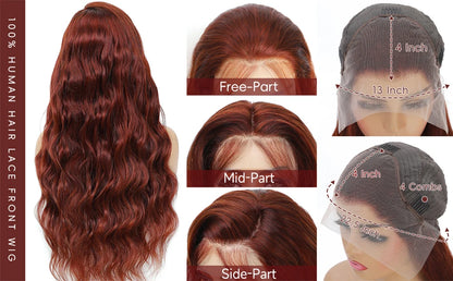 Body Wave 13x6 HD Lace Frontal Wigs Human Hair Colored Chocolate Brown Lace Front Wig 30 36 Inch Replacement Wig For Black Women