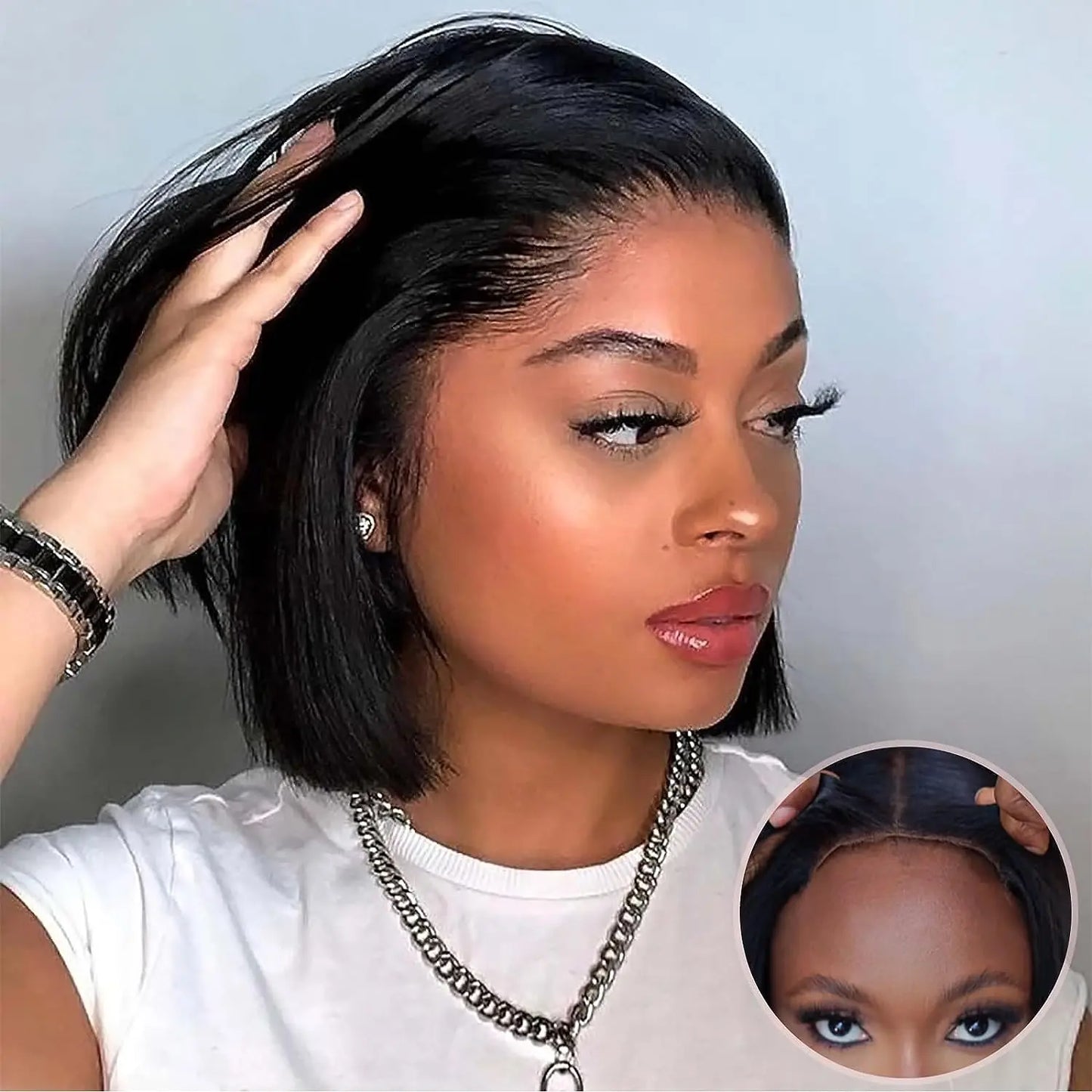 Glueless wigs Wear & Go Straight Bob Wig 13*4 Lace Frontal Human Hair Wig