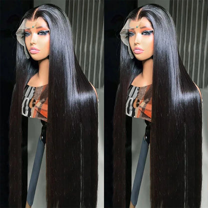 30 Inch 13x6 Lace Front Wigs Human Hair 200 Density Straight HD Lace Front Wigs Pre Plucked Straight Glueless Human Hair Natural