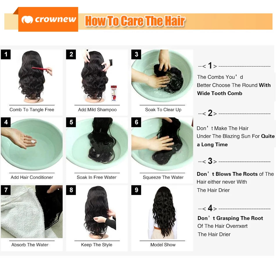 Body Wave Human Hair Wigs 13x6 HD Lace Frontal Wig 13X4 Lace Front Human Hair Wig 200% Pre Plucked Body Wave Wigs Human Hair 34"