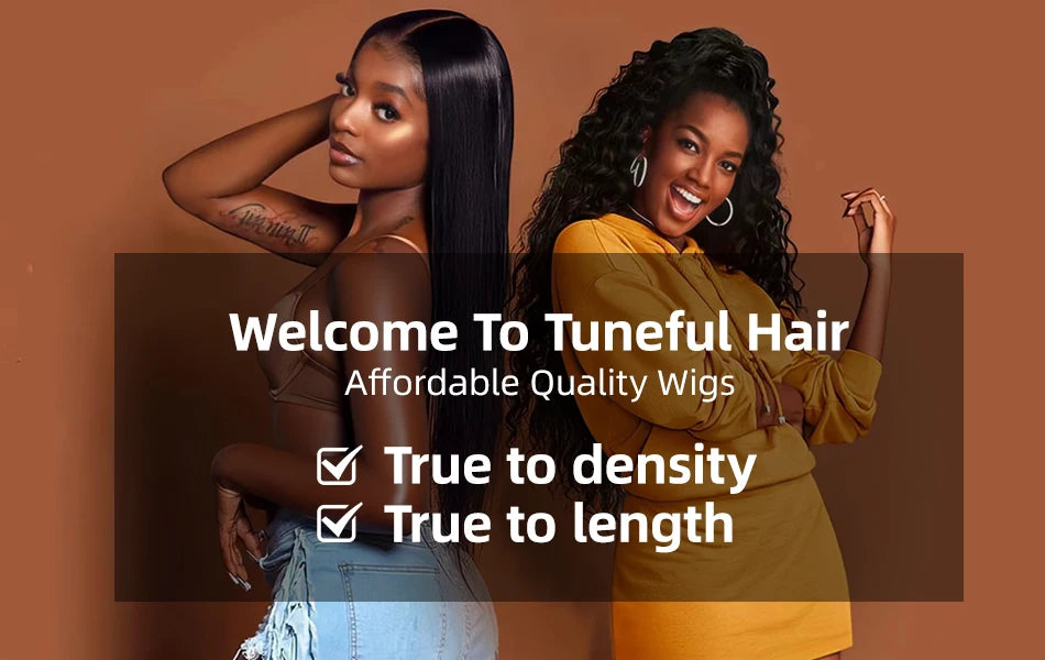 Tuneful 13x6 Lace Frontal Human Hair Wigs Straight 30 Inch Pre Plucked HD Lace Front Human Hair Wigs Glueless Wigs Ready To Wear