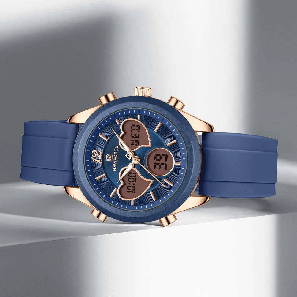 NAVIFORCE Luxury Elegant Women Watch Double Display Waterproof