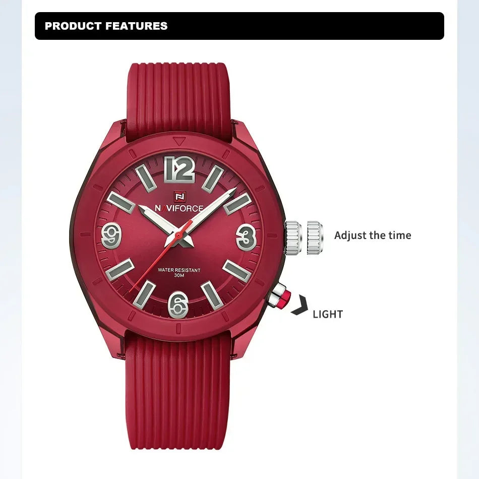 NAVIFORCE Women Fashion Watch Waterproof Personality Ladies Quartz