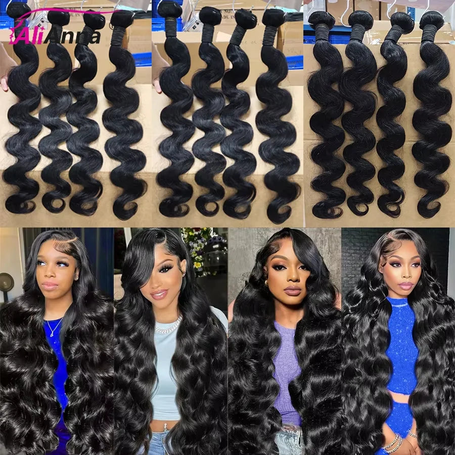 Body Wave Human Hair Bundles With A Closure 2x6 HD Lace Closure Human Hair Bundles With 4x4 Closure 5x5 Brazilian Bundle Deals