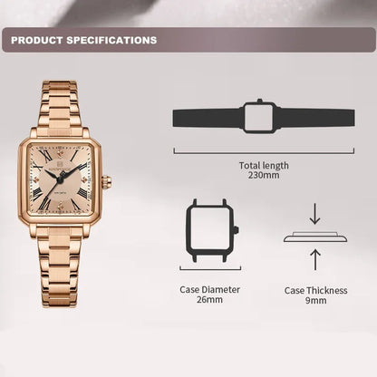 NAVIFORCE Fashion Ladies Watch Stainless Steel Waterproof