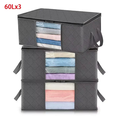 1/3pc Large Capacity Clothes Storage Bag Foldable Blanket