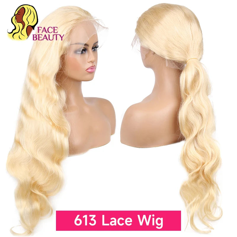 360 Lace Frontal Wig 613 Blonde 13x4 13x6 Body Wave Lace Front Wig Preplucked Brazilian Lace Front Human Hair Wigs 30 32 38 Inch