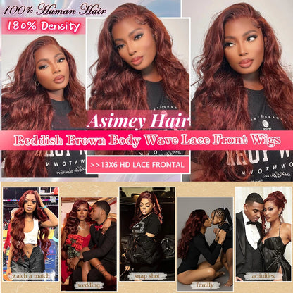 Body Wave 13x6 HD Lace Frontal Wigs Human Hair Colored Chocolate Brown Lace Front Wig 30 36 Inch Replacement Wig For Black Women