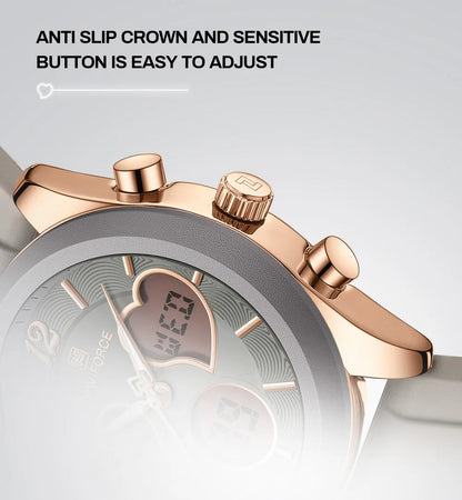 NAVIFORCE Luxury Elegant Women Watch Double Display Waterproof