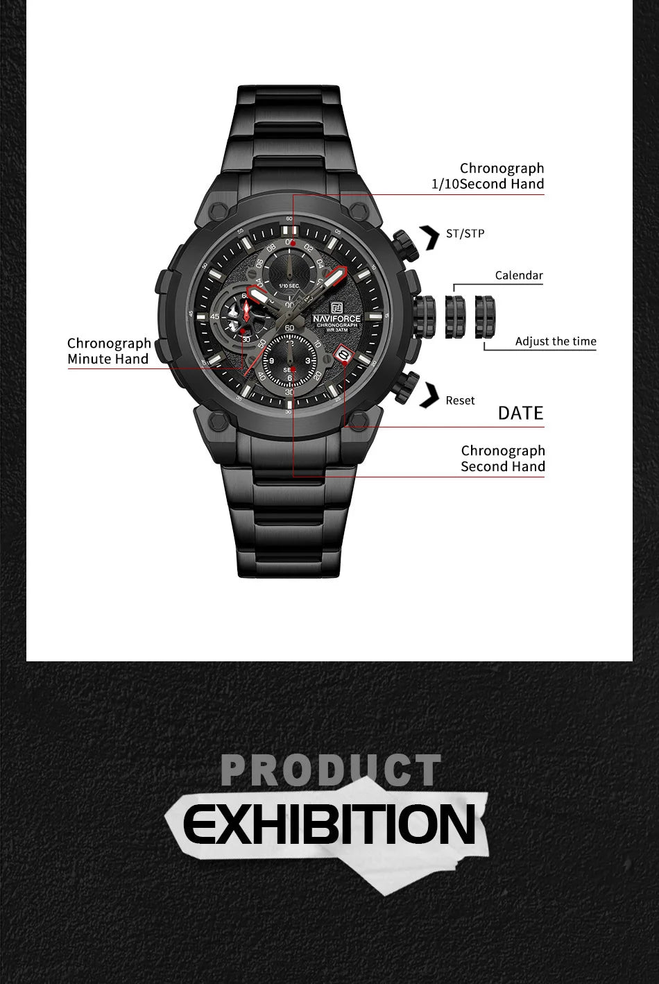 NAVIFORCE Waterproof Men's Watches