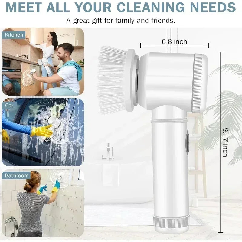 Electric Spin Scrubber Bathroom Cleaning Brush