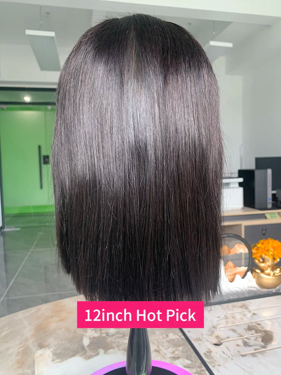 5x5 13x4 13x6 250 Density Bob Human Hair Wig 100% Raw Vietnamese Double Drawn Human Hair Lace Frontal Wig 16 18 20 22 24 26 inch