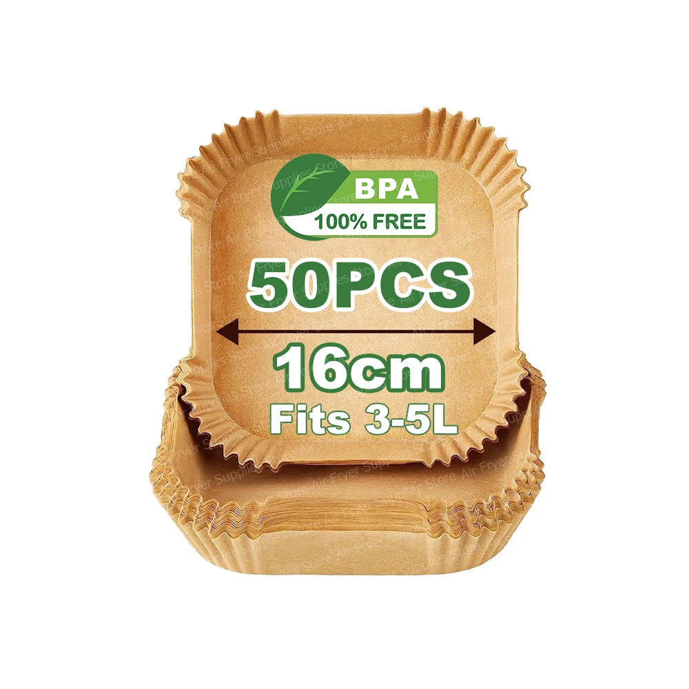 Air Fryer Baking Paper Square Parchment Paper Liners for Ninja/Cosori/Instant Pot 3-12L Airfryer