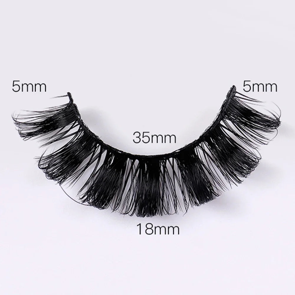 4 Pairs Russian Strip Lashes Fluffy Mink Lashes 3D False Eyelashes