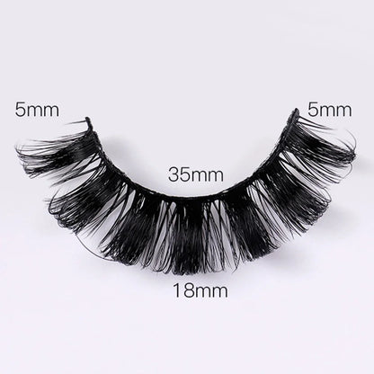 4 Pairs Russian Strip Lashes Fluffy Mink Lashes 3D False Eyelashes