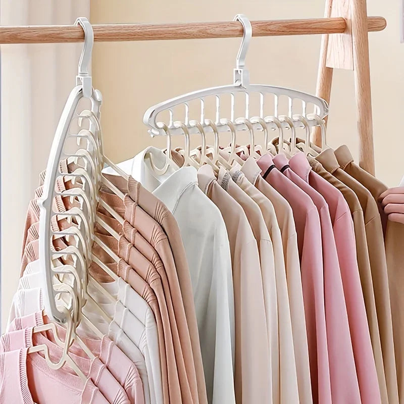 Folding Multi-Hole Clothes Hanger Non-slip Storage Rack