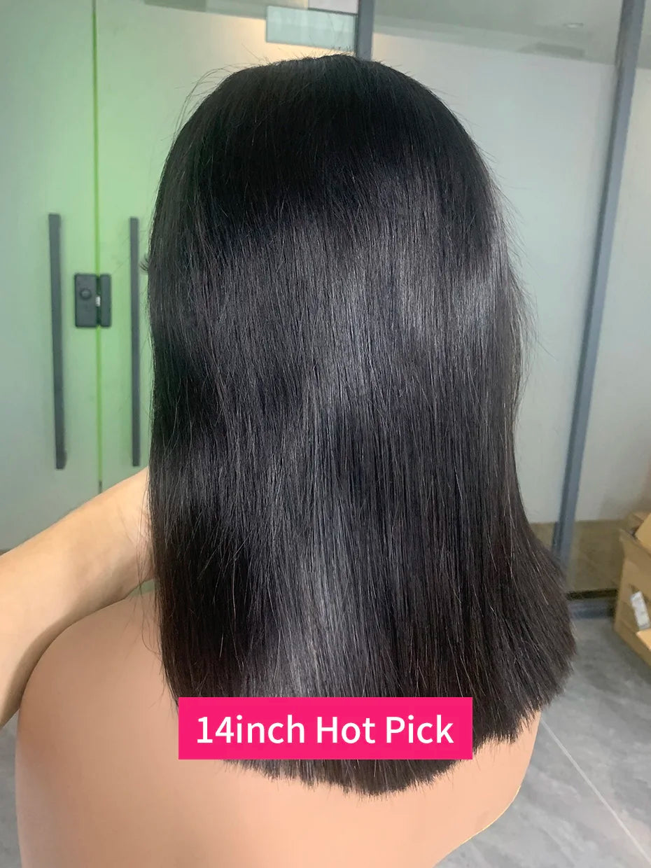 5x5 13x4 13x6 250 Density Bob Human Hair Wig 100% Raw Vietnamese Double Drawn Human Hair Lace Frontal Wig 16 18 20 22 24 26 inch