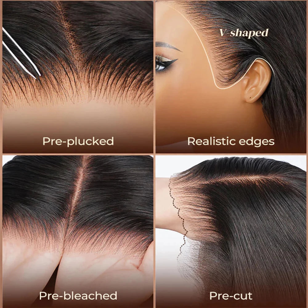 ARABELLA Hair 13x6 Wear and Go Chocolate Brown Glueless Wig Body Wave Lace Front Wigs With Drawstring Bleached Knots Pre-Plucked