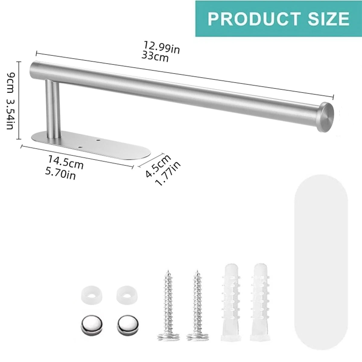 Adhesive Toilet Paper Holder Stainless Steel Tissue Hanger Waterproof Toilet Paper Stand Bathroom Accessories Paper Towels Hold