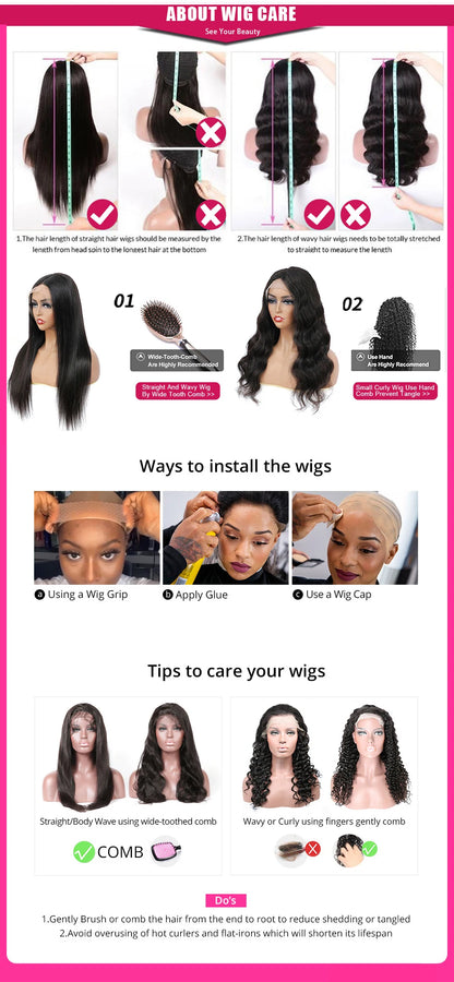 Side Part Wig 13X4 Lace Frontal Wigs Short Wigs for Black Women Human Hair Pixie Cut Wig Lace Front Human Hair Wigs Pre Plucked