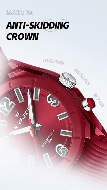 NAVIFORCE Women Fashion Watch Waterproof Personality Ladies Quartz