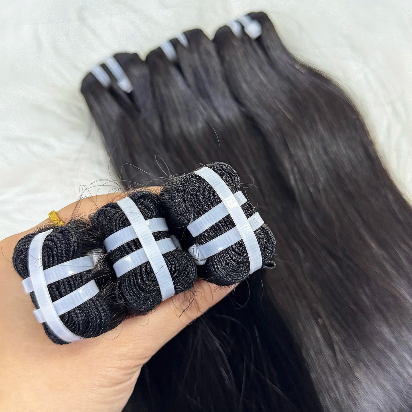 15A Raw Hair Bundles Double Drawn Vietnamese Bone Straight Human Hair Bundles Unprocessed Virgin Hair Extensions for Women