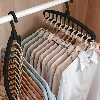 Folding Multi-Hole Clothes Hanger Non-slip Storage Rack